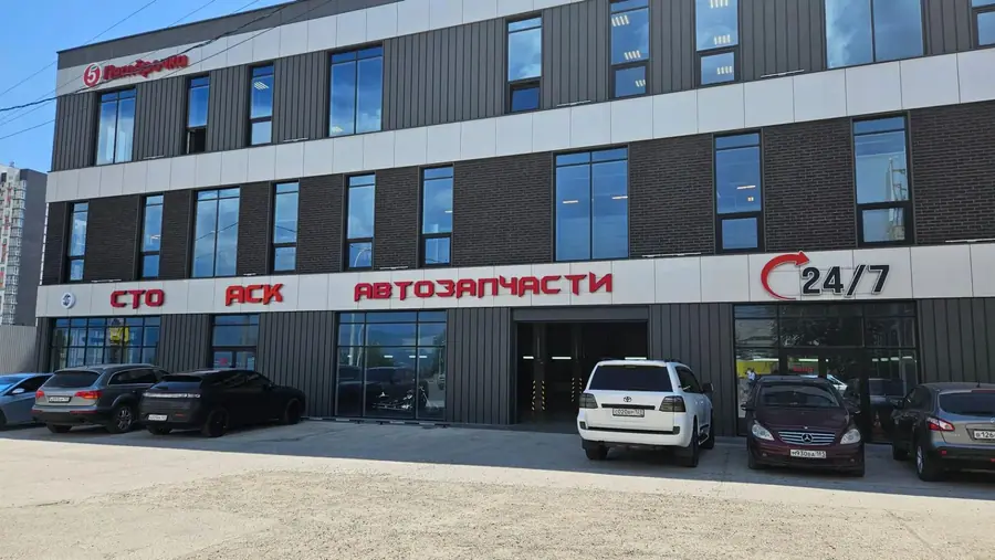 Фасад АСК-Сервис: СТО и автозапчасти 24/7